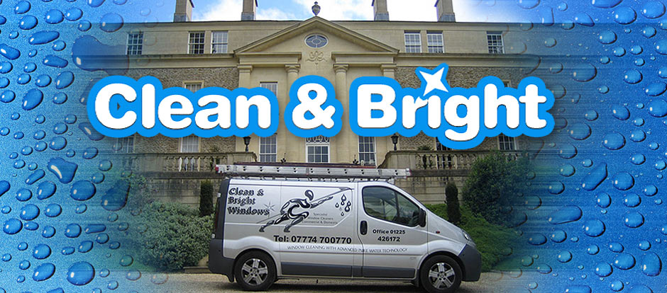 Bath windo cleaners - clean and bright windws - our van infornt of a Bath clients property